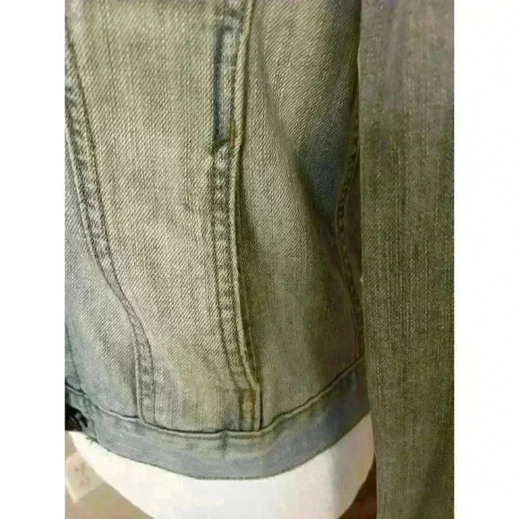 Rock & Republic Denim HITCHIKER Studded Distressed Jacket Size Small - Picture 9 of 11